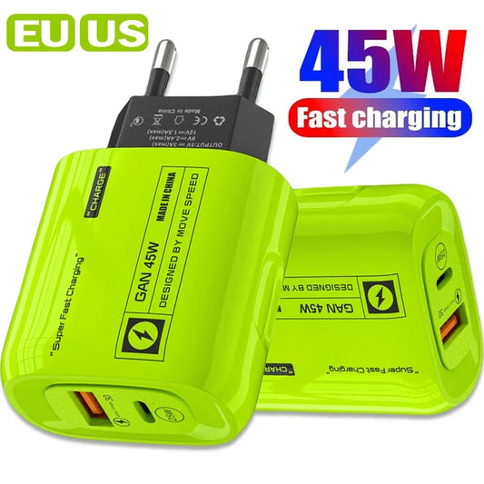 45W QC 3.0 Fast Charging  Adapter