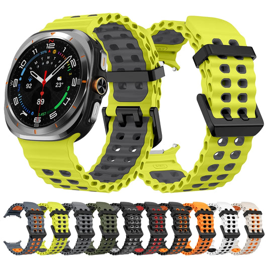 "Dual-Tone" Marine Silicone Sports Band for Samsung Galaxy Watch Ultra