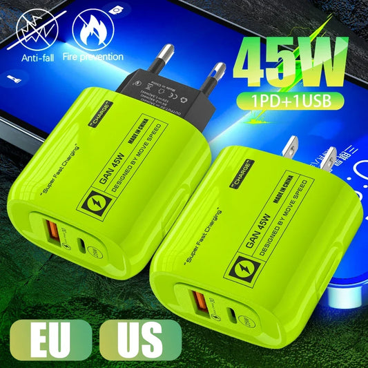 45W QC 3.0 Fast Charging  Adapter