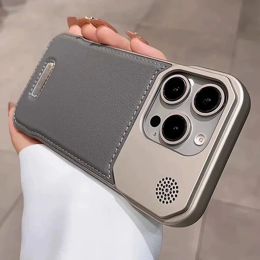 Luxury Business Aromatherapy Leather Case for iPhone
