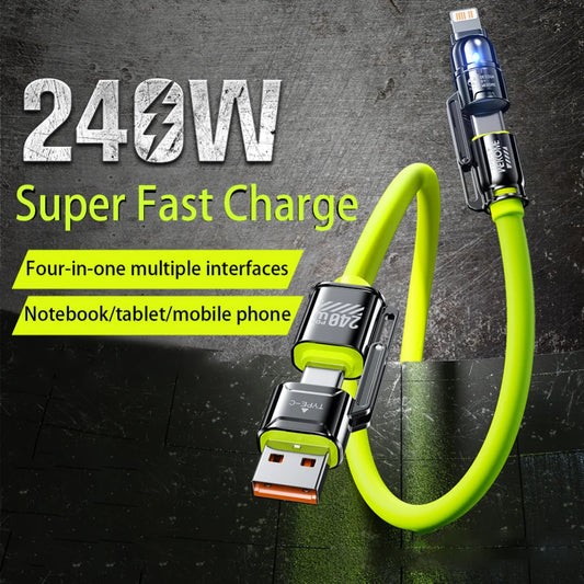 4-in-1 240W Super Fast Charging Multiple Functions Cable
